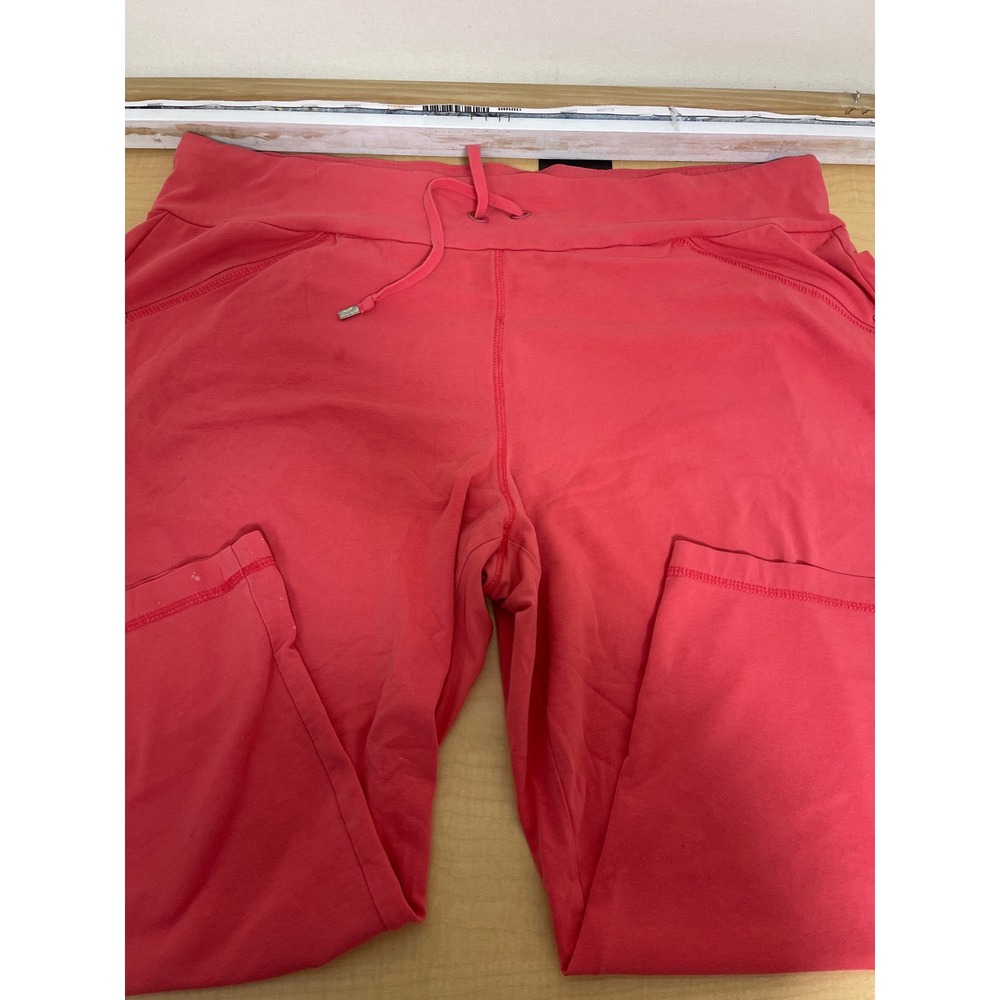 Danskin Now Womens 3X Coral Pink Capri Leggings Zipper Pockets Drawstring